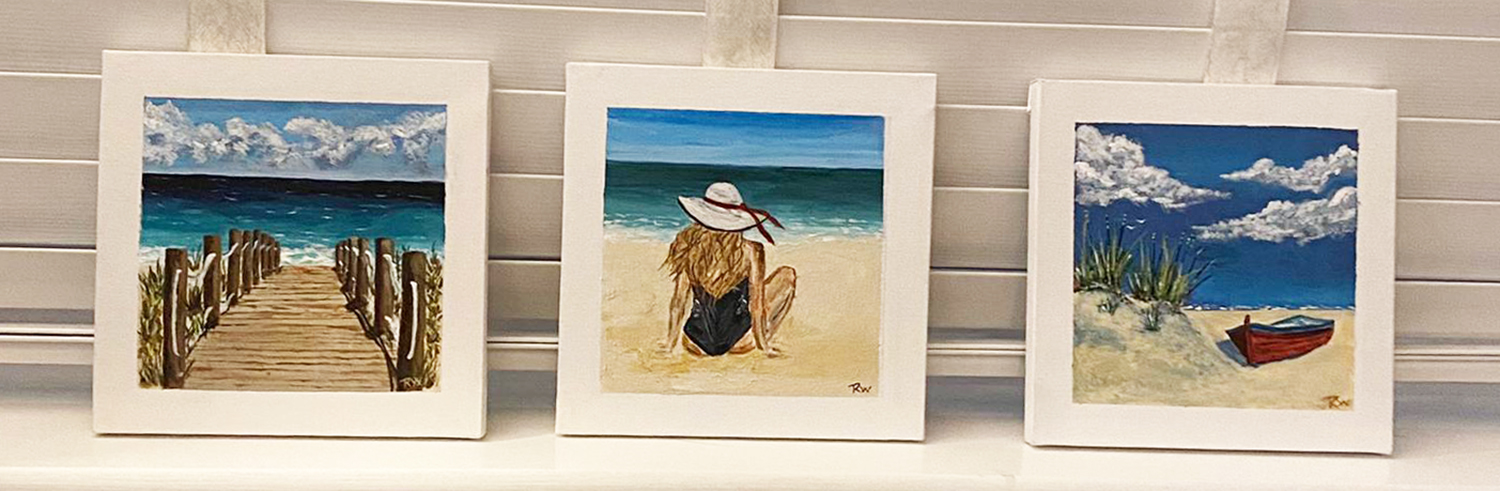 beach three on canvas